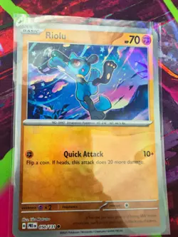 Pokemon TCG Riolu Masterball 050/131 SV Prismatic Evolutions Holo Card - Image 1