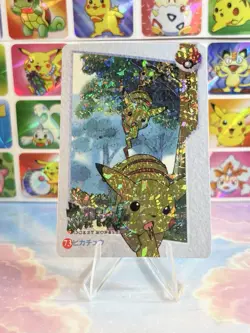 Pokemon HOLO Vintage Pocket Monsters Prism Sticker 1998 Nintendo Rare Pikachu - Image 4