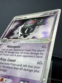 2004 Pokemon EX Fire Red & Leaf Green Gengar EX 108/112 INSANE SWIRL - Image 3