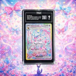 2025 Pokemon Prismatic Evolutions Sylveon ex 156/161 TAG 9 SIR Super Clean 💖💝 - Image 1
