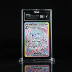 2025 Pokemon Prismatic Evolutions Sylveon ex 156/161 TAG 9 SIR Super Clean 💖💝 - Image 2