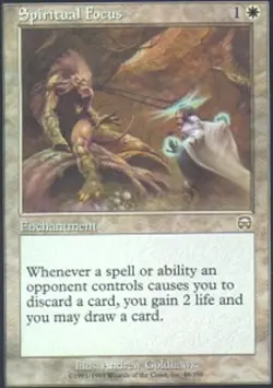 MTG magic cards 1x Spiritual Focus Mercadian Masques Light Play, English - Image 1
