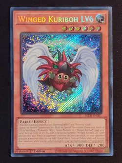 Winged Kuriboh LV6 Yu-Gi-Oh 1st Edition Secret Rare Holo Foil Card Near Mint NM - Image 1