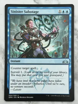 Sinister Sabotage Guilds of Ravnica - MTG Magic the Gathering - NM - Image 1