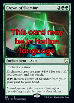 MTG CROWN OF SKEMFAR EXC - CORONA DI SKEMFAR - KHC - MAGIC - Image 1