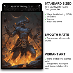 Aggamon - Lord of Hate - MTG Size - 100 Smooth Matte Card Sleeves - Image 2