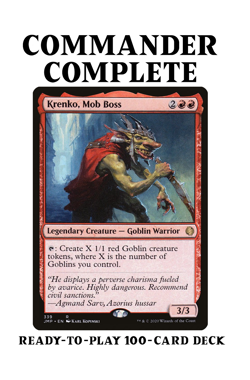 Krenko, Mob Boss GOBLIN TRIBAL TOKENS MTG Custom Commander Deck - Image 1