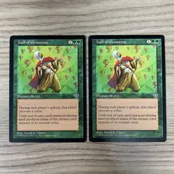 2 HALL OF GEMSTONE CCG MIRAGE MAGIC THE GATHERING MTG 1996 GREEN ENCHANT WORLD - Image 1
