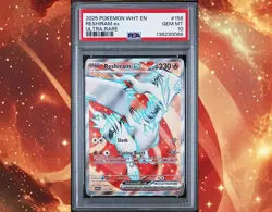 2025 POKEMON WHT EN-WHITE FLARE #158 RESHIRAM EX ULTRA RARE | PSA GEM MINT 10 - Image 1
