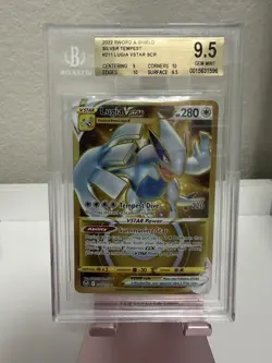 Lugia VStar 211 Silver Tempest SCR Beckett 9.5 English Pokemon - Image 1