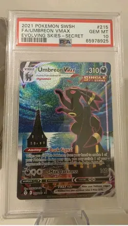 Pokemon Umbreon VMAX 215/203 Evolving Skies Alt Art PSA 10 Gem Mint - Image 1