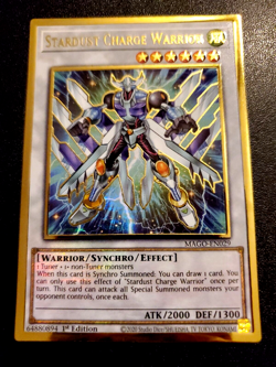 ( STARDUST CHARGE WARRIOR ) - Premium Gold Rare - MAGO-EN029 - 1st NM - Yu-Gi-Oh - Image 1