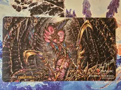 Sliver Queen Playmat Signed By Ron Spencer Magic The Gathering Card Titan EWNA22 - Image 1