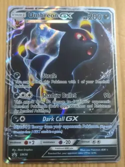 Pokemon Umbreon GX TCG Sun & Moon SM36 Promo Card Regular Sized MP - Image 1