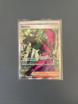Pokemon TCG Atticus Trainer Prismatic Evolutions Ultra Rare Card 133/131 - Image 1