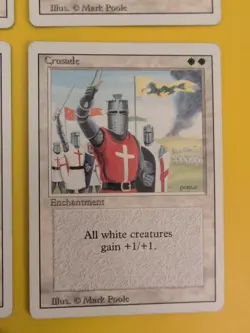 MTG Crusade. Revised BANNED eNCHANTMENT Rare - Old Vintage 4 card playset - Image 2