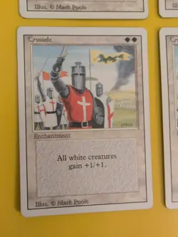 MTG Crusade. Revised BANNED eNCHANTMENT Rare - Old Vintage 4 card playset - Image 3