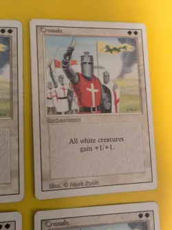 MTG Crusade. Revised BANNED eNCHANTMENT Rare - Old Vintage 4 card playset - Image 5