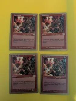 Earthquake x4 World Championship Gold Border: Tokyo 1999 MTG Card. - Image 1