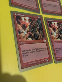 Earthquake x4 World Championship Gold Border: Tokyo 1999 MTG Card. - Image 3