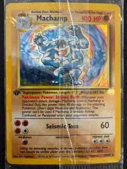 Machamp 1999 Base Set 1st Edition SEALED 8/102 Holo Rare Pokemon WOTC Vintage - Image 2