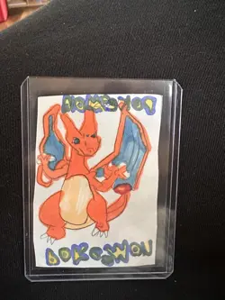 Kids Drawing Of Charizard Pokemon Card - Image 1