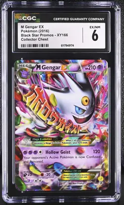 CGC 6 M Gengar EX 2016 Black Star Promos XY166 Collector Chest Pokemon Card - Image 1