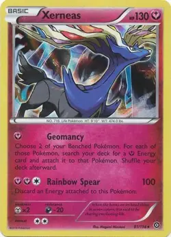 XERNEAS 81/114 XY STEAM SIEGE POKEMON (HOLO RARE, LP) - Image 1