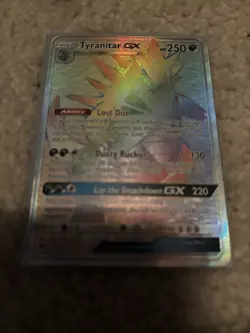 Pokemon Tyranitar GX SM-Lost Thunder 223/214 Secret Rare Holo 250HP Stage 2 - Image 1