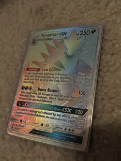 Pokemon Tyranitar GX SM-Lost Thunder 223/214 Secret Rare Holo 250HP Stage 2 - Image 3