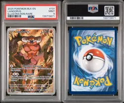 PSA 9 Mint Landorus Illustration Rare #131 Pokemon Black Bolt - Image 1