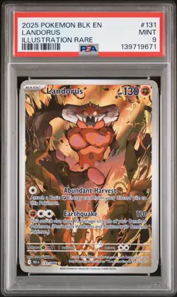 PSA 9 Mint Landorus Illustration Rare #131 Pokemon Black Bolt - Image 2