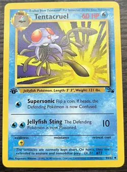 Tentacruel 44/62 Pokemon TCG WOTC Base Set Fossil Uncommon MINT NM - Image 1