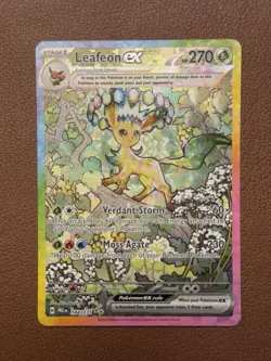 Pokemon Leafeon ex 144/131 Prismatic Evolutions Illustration Rare Holo 270 HP - Image 1