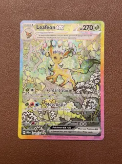 Pokemon Leafeon ex 144/131 Prismatic Evolutions Illustration Rare Holo 270 HP - Image 2