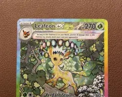 Pokemon Leafeon ex 144/131 Prismatic Evolutions Illustration Rare Holo 270 HP - Image 3