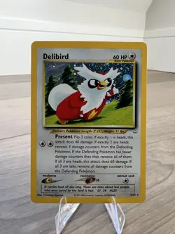 Pokemon TCG Delibird Neo Revelation 5/64 Holo Rare (Holo Bleed) - Image 1