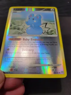 Azurill 69/130 Common Reverse Holo Diamond & Pearl Base Set Pokemon LP - Image 5
