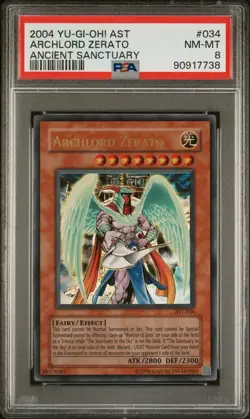 2004 YU-GI-OH! AST-ANCIENT SANCTUARY #034 ARCHLORD ZERATO PSA 8 - Image 1