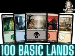 100 MAGIC THE GATHERING MTG BULK LOT BASIC LANDS 20 OF EACH LAND - Image 1