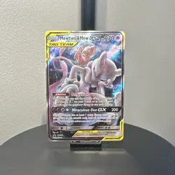 Pokemon Mewtwo & Mew GX Full art Tag team - Image 3