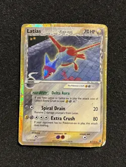 2005 Pokemon Card Latias 8/113 EX Delta Species Rare Reverse Holo HP/DMG - Image 1