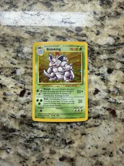Pokemon TCG Base Set Nidoking 11/102 Holographic MP/LP - Image 1