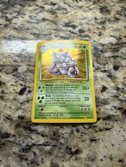 Pokemon TCG Base Set Nidoking 11/102 Holographic MP/LP - Image 2