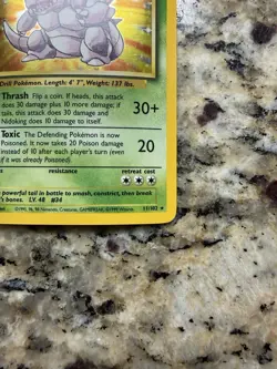 Pokemon TCG Base Set Nidoking 11/102 Holographic MP/LP - Image 3