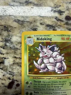 Pokemon TCG Base Set Nidoking 11/102 Holographic MP/LP - Image 5
