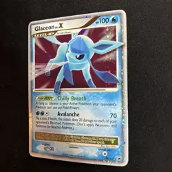 Pokemon Diamond & Pearl Majestic Dawn 98/100 Glaceon LV.X Holo Rare w/ SWIRL 💫 - Image 4