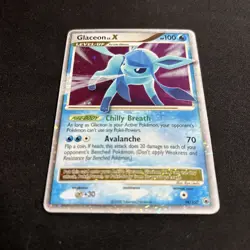 Pokemon Diamond & Pearl Majestic Dawn 98/100 Glaceon LV.X Holo Rare w/ SWIRL 💫 - Image 5