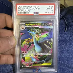 2025 Pokemon Mega Charizard X ex #109 – PSA 10 Gem Mint – Ultra Rare – 🔥 - Image 1