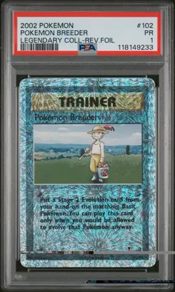 Pokemon Breeder Legendary Collection 102/110 PSA 1 - Image 1